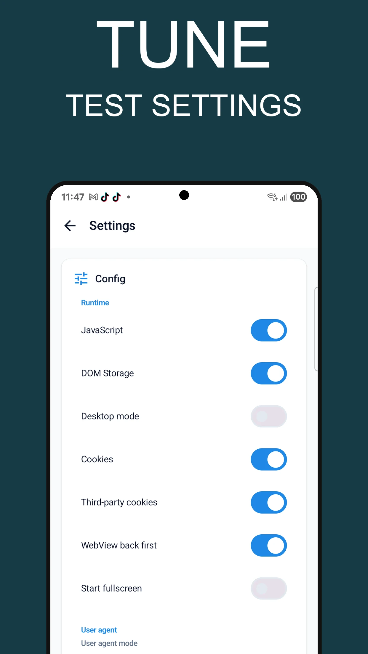 WebViewTest screenshot