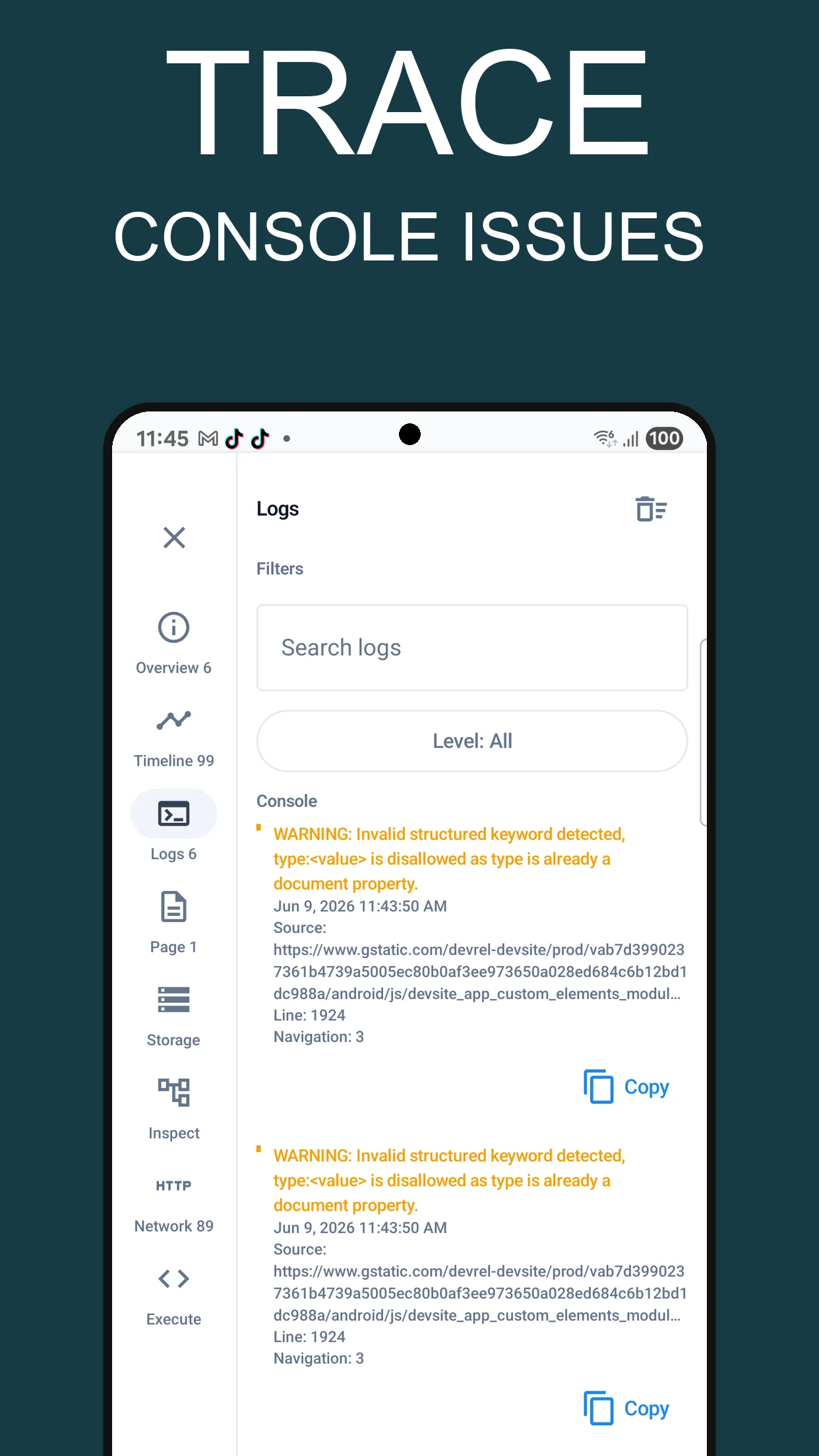 WebViewTest screenshot
